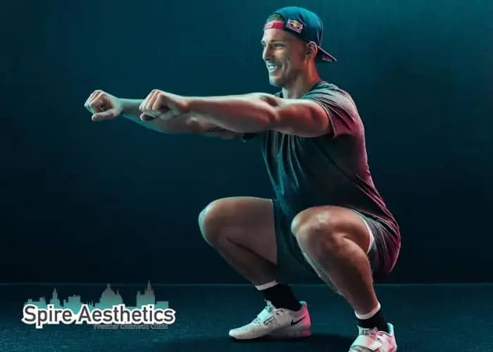 Image of man build leg muscle Sunningdale through exercise