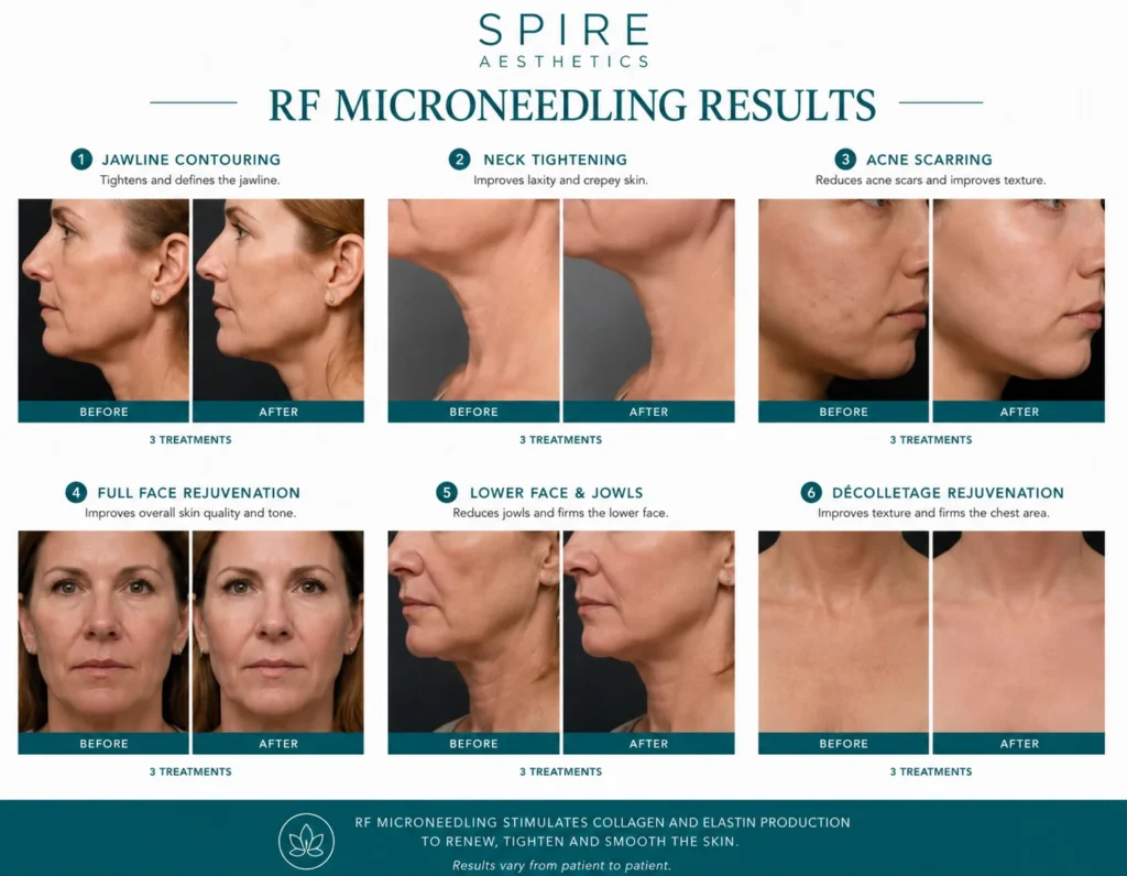 RF Microneedling Skin tightening Sunningdale results