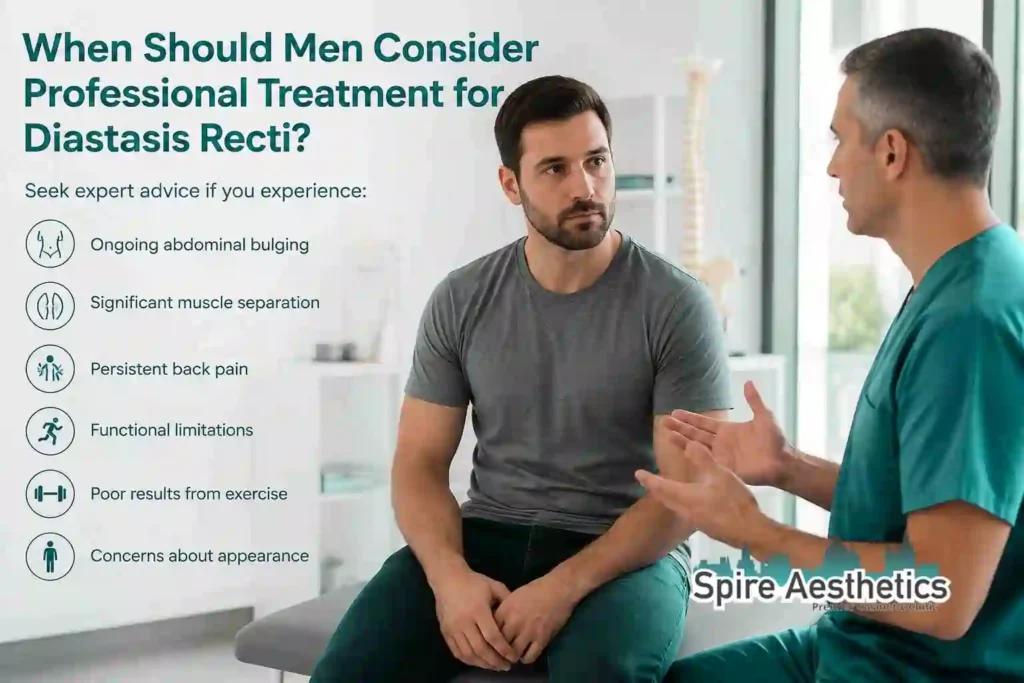 When Should Men Consider Professional Treatment for Diastasis Recti Sunningdale?