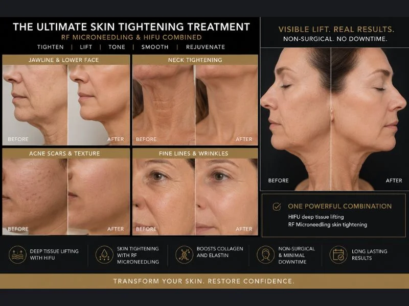 Results of combined treatment for the ultimate skin tightening treatment Sunningdale