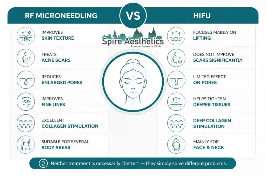 RF Microneedling vs HIFU: Which Treatment Gives Better Results Sunningdale?